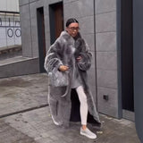 Women's Black And White Two-color  Coat