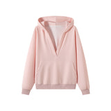 Women's V-neck Hoodie Coat