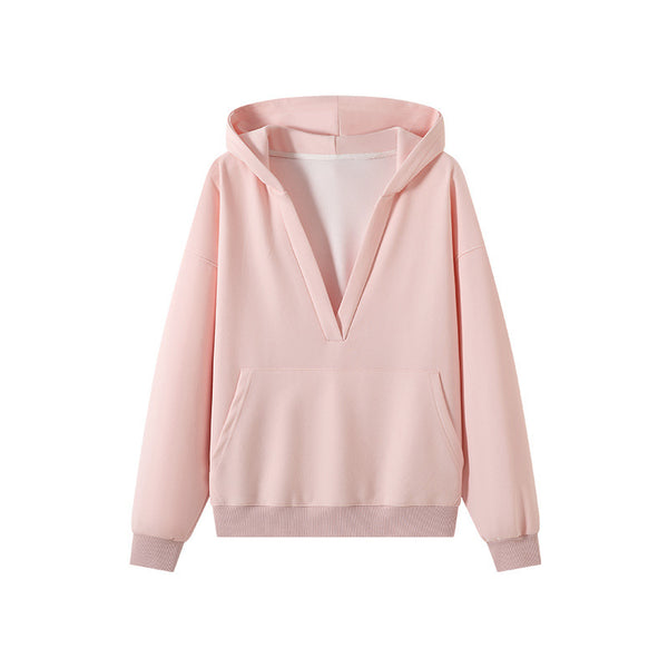 Women's V-neck Hoodie Coat