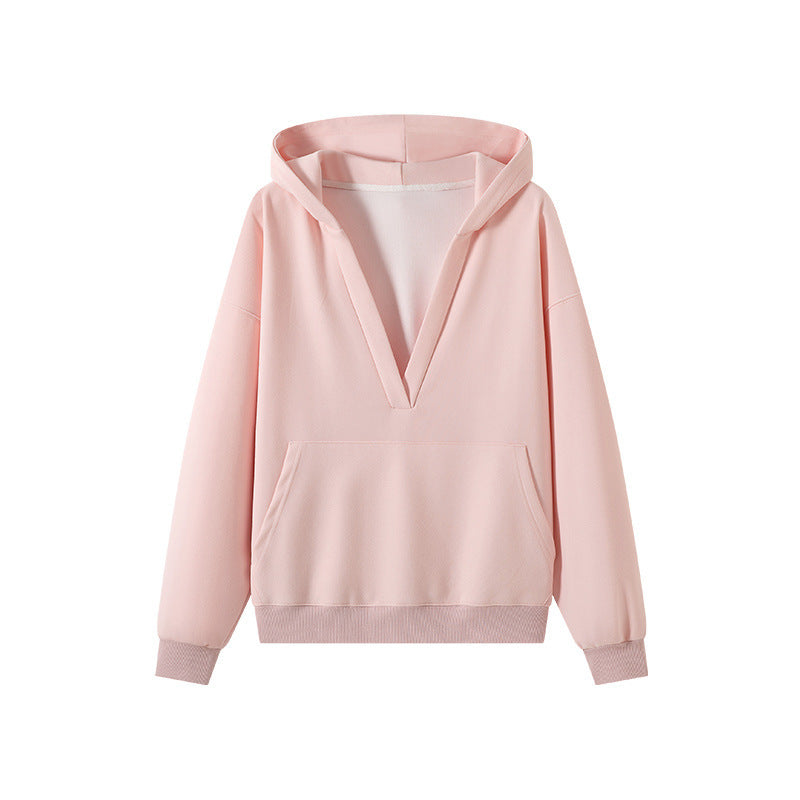 Women's V-neck Hoodie Coat