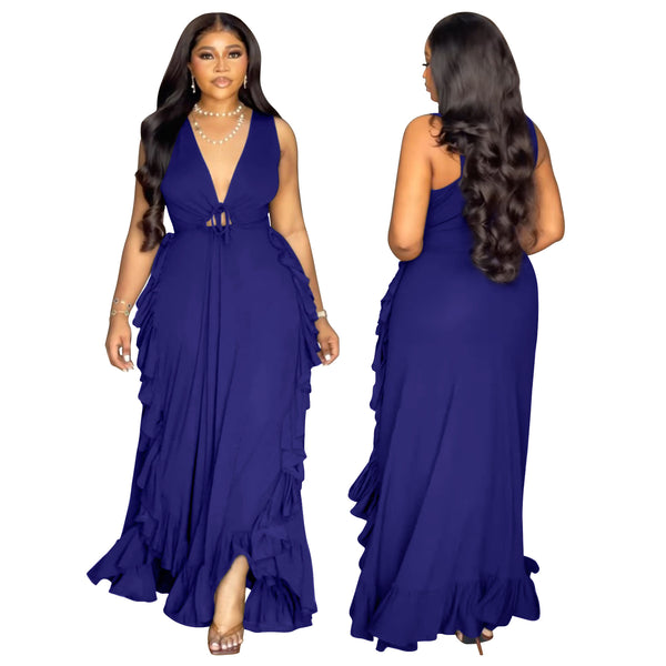 High Waist Crop-top  Plus Size Dress