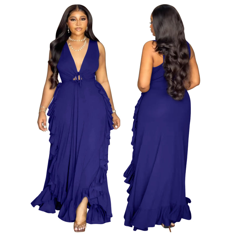 High Waist Crop-top  Plus Size Dress
