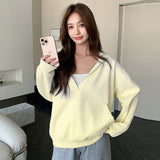 Women's V-neck Hoodie Coat