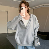 Women's V-neck Hoodie Coat