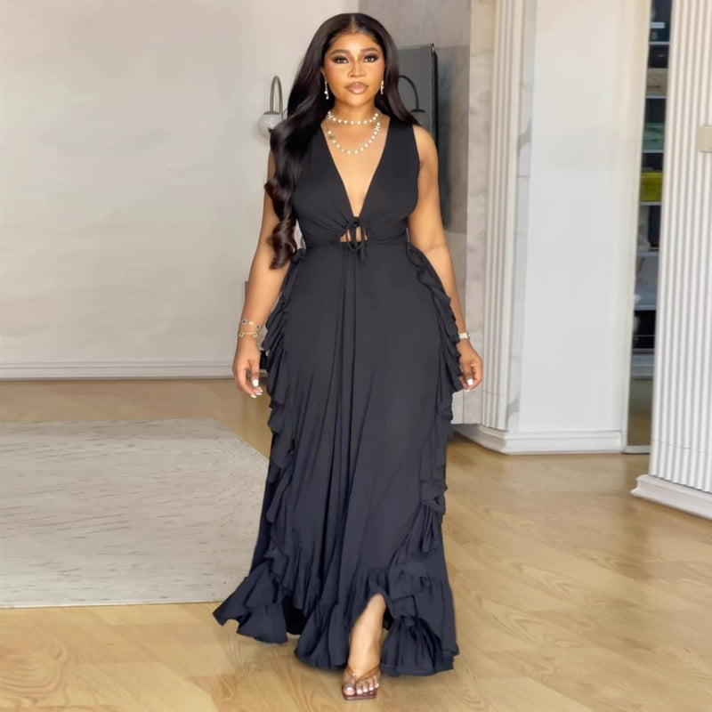 High Waist Crop-top  Plus Size Dress