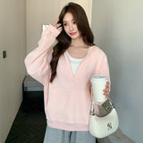 Women's V-neck Hoodie Coat