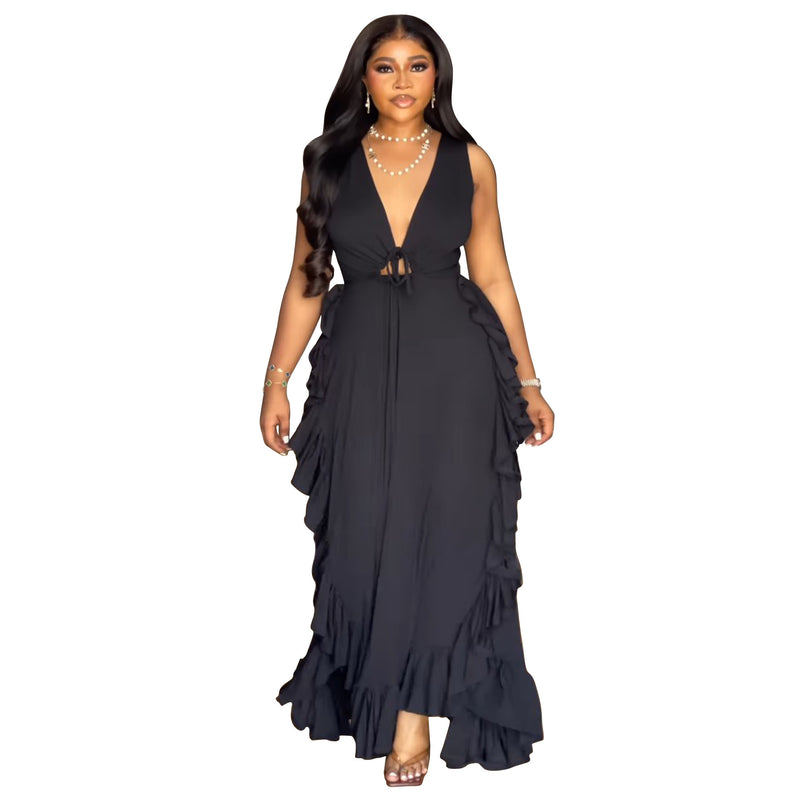 High Waist Crop-top  Plus Size Dress
